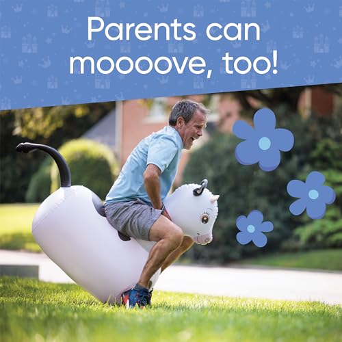 Hop N Go Inflatable Bouncy Cow Riding