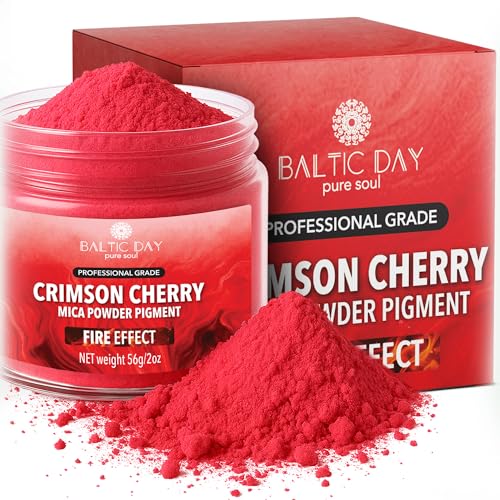Crimson Cherry Red Mica Powder 2 oz (2 Ounce)