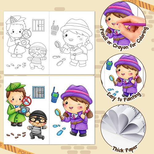 Detective Activity Coloring Books (24 Count)