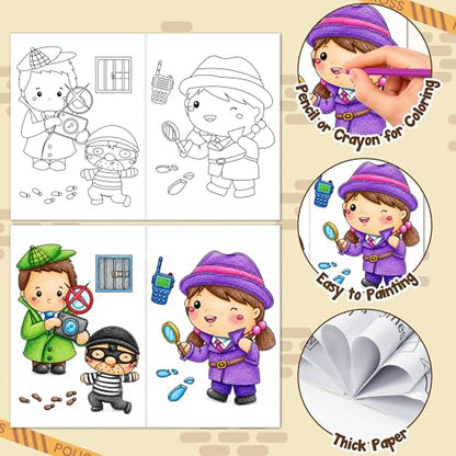 Detective Activity Coloring Books (24 Count)