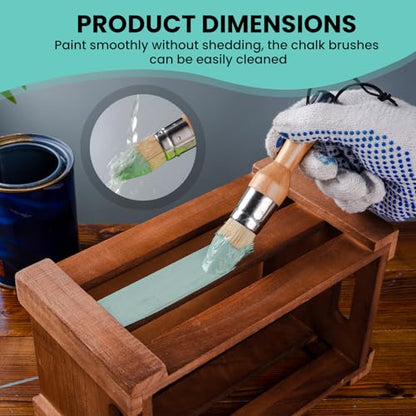 2 Pack Wax & Chalk Paint Brush