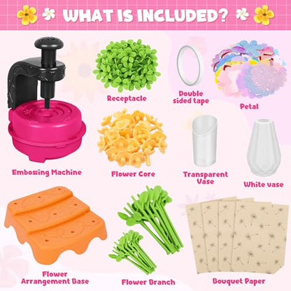Magenta DIY Fabric Flower Bouquet Kit