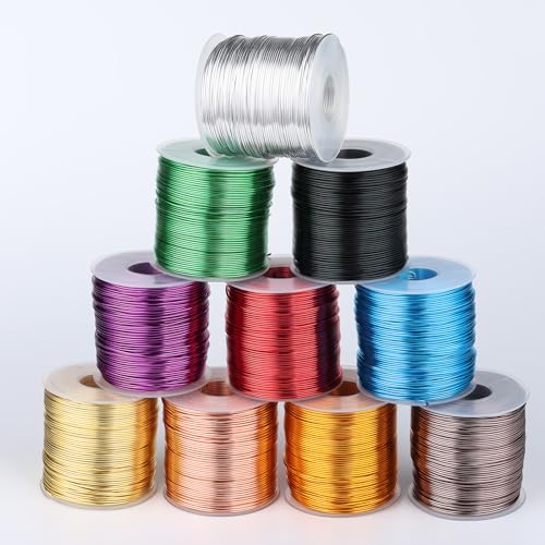 328FT 18 Gauge Bendable Brown Aluminum Craft Wire for Jewelry Making Craft (328 Foot)