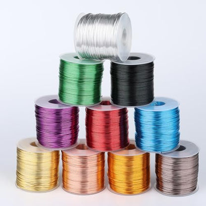 328FT 18 Gauge Bendable Green Aluminum Craft Wire for Jewelry Making Craft (328 Foot)
