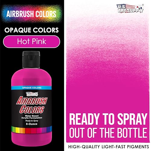 Opaque Hot Pink Acrylic Airbrush Paint (8 Fl Oz)