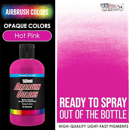 Opaque Hot Pink Acrylic Airbrush Paint (8 Fl Oz)