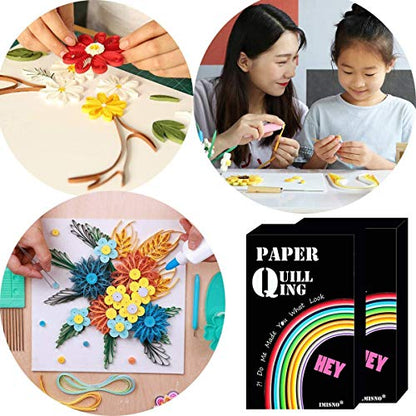 Paper Quilling Strips with 26 Colors 2080 Strips Quilling Tools and Supplies (2080 Count)