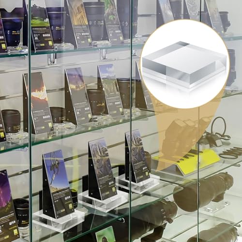 8 Pcs Acrylic Display Block Clear Cube 4 x 4 x 1 Inch