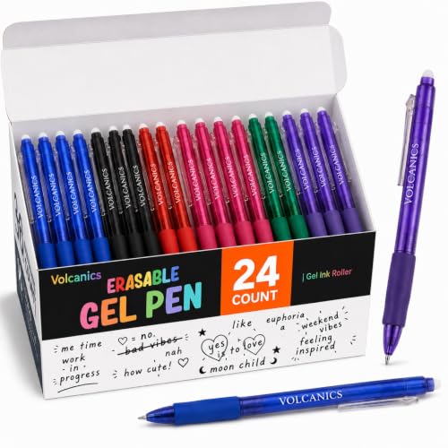 Retractable Erasable Gel Pens (24 Count)