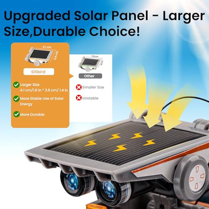 12-in-1 Solar Robot Building Kit STEM Gift for Boys Ages 8-13 (190 Count)