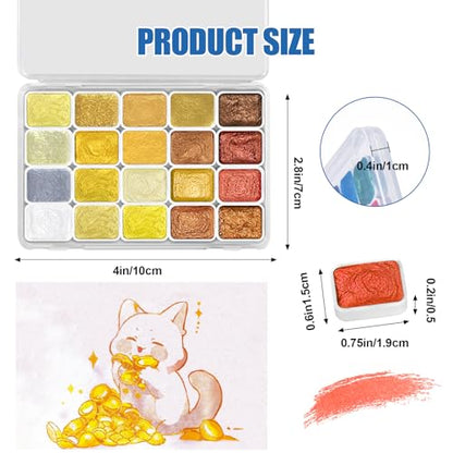 Mini Glitter Watercolor Paint Set (20 Count)