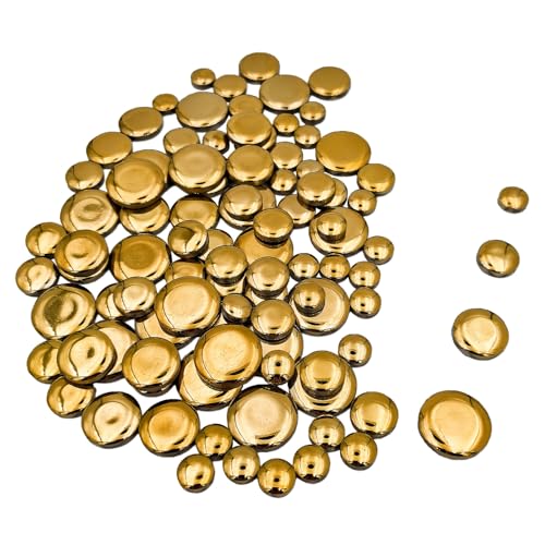 200g Iridescent Round Mosaic Tiles for Crafts Bulk (90 Count)
