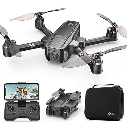 HS440 Foldable FPV Drone with 1080P WiFi Camera for Adult Beginners and Kids; Voice Gesture Control RC Quadcopter with Modular Battery for long flight time