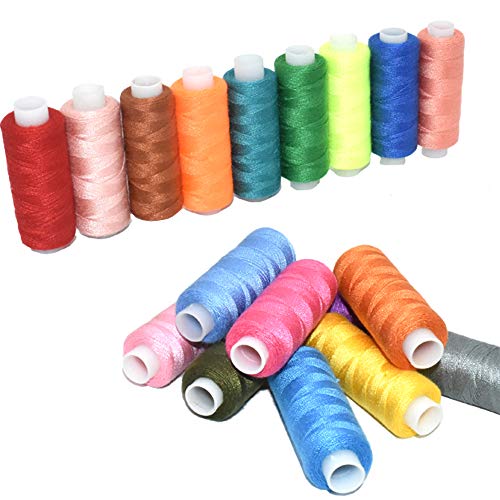 Sewing Thread 30 Colors Sewing Industrial Machine and Hand Stitching 250 Yards Each Sewing Thread Polyester (22500 Foot)