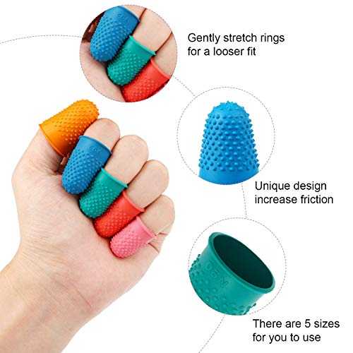 32 Pcs Rubber Finger Pads Tips