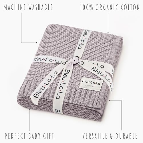 Heritage Knit Organic Swaddle Blanket for Girls