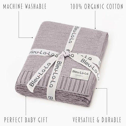 Heritage Knit Organic Swaddle Blanket for Girls