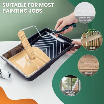 9 Pcs 6 Inch Microfiber Paint Roller Kit