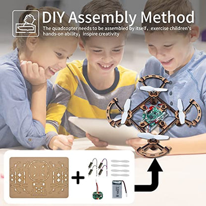 Diy Mini Wooden Drone RC Quadcopter Building Kits for Kids or Beginner