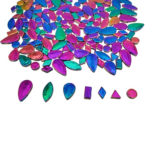 500g 1.1lb Random Color Irregular Ceramics Mosaic Tiles (16 Ounce)
