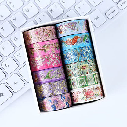 12 Rolls Floral Washi Tape Set (12 Count)