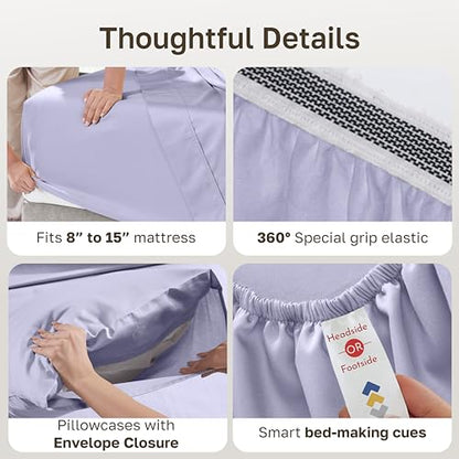 100% Organic Cotton Queen Size Bedsheets Set