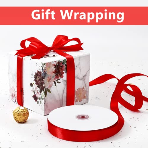 5 8" x 100 Yards Red Satin Ribbon Crafts Gift Wrapping (300 Foot)
