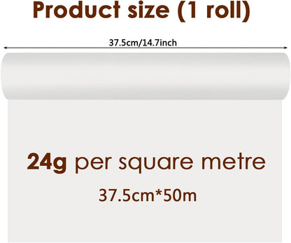 TIMESETL Tracing Paper Roll 14.7in x 55yd Trace Paper White Tracing Paper for Drawing Translucent Trace Paper Roll for Sewing Pattern Paper for Trace, Drawing, Sketch, Craft