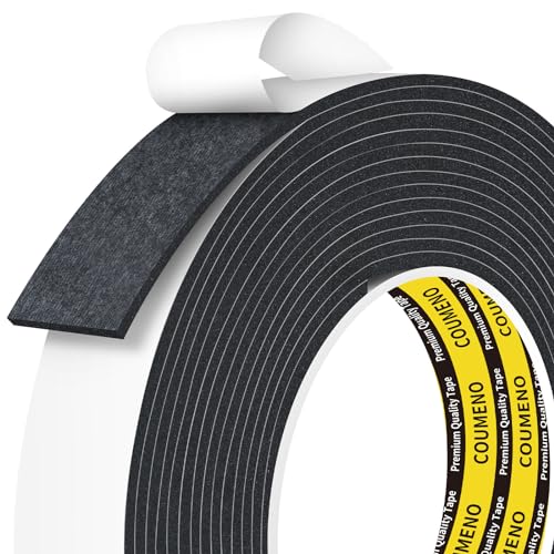 Black Foam Tape Weather Stripping Sealing Sponge (9.84 Foot)