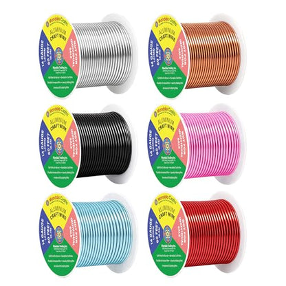 14 GA Red Copper Black Assorted Anodized Aluminum Craft Wire (333 Foot)