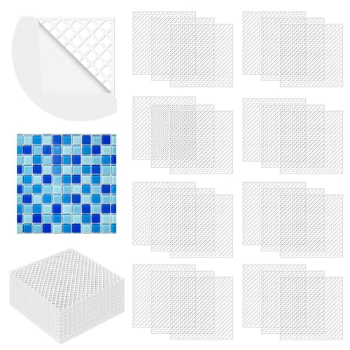 24 Pcs Mosaic Grid Tile Mesh with Adhesive Backing (24 Count)