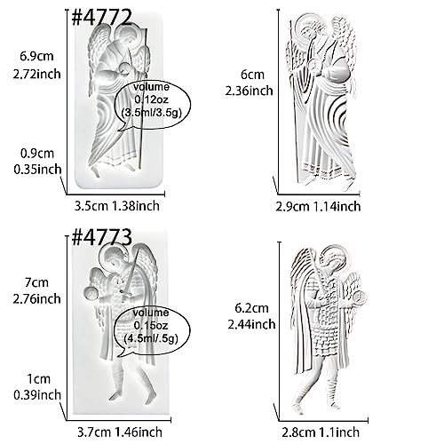 Art Molds for Polyclay Air Dry Clay Plaster (2 Count)