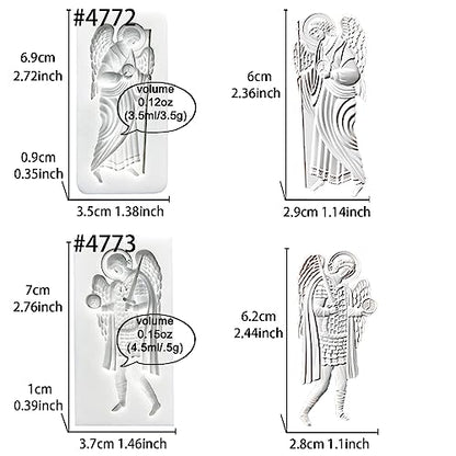 Art Molds for Polyclay Air Dry Clay Plaster (2 Count)
