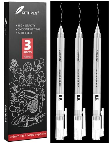 3 Pack Silver Gel Pens