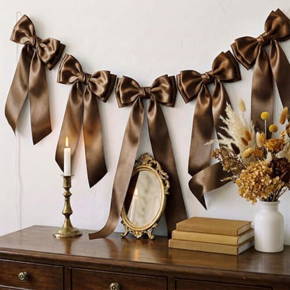Brown Satin Ribbon 3 Inch x 10 Yards Double Faced