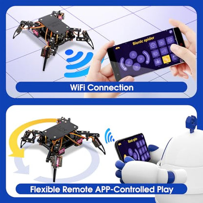 Science Kits Spider Robot Building Kit STEM Crawling Robot Gifts for Kids Boys Ages 8
