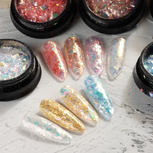Holographic Mermaid Nail Art Glitter Iridescent Flakes (2.5 Ounce)