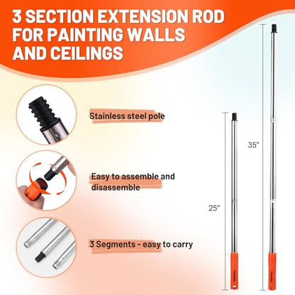 12PCS Paint Roller Kit with Tray