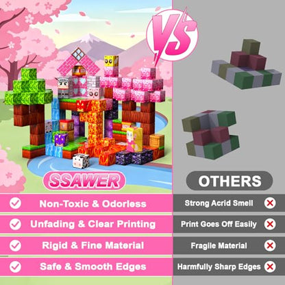 100PCS Magnetic Blocks for Girls (100 Count)