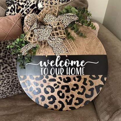Welcome Stencils for Painting on Wood 12” Welcome Stencil for Wood Sign Doormats Half Round Hello Stencils for Door Mat Fabrics