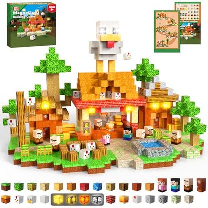 200PCS Magnetic Blocks with Light
