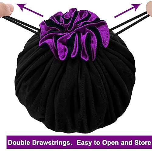 Large Dice Bag with Pockets Big Capacity Dice Bag Drawstring Pouch