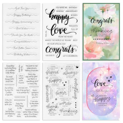 4 Sheets Clear Stamps with Scripture (4 Count)