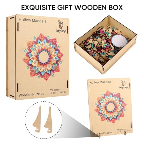 Mandala Wooden Puzzle (200 Count)