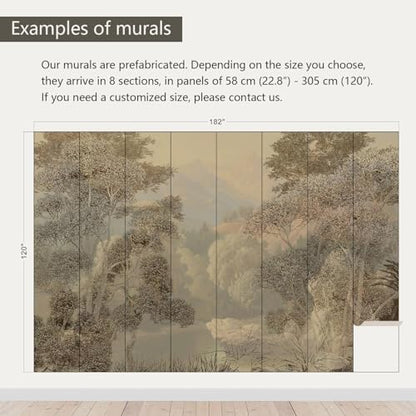 Tropical Jungle Wallpaper Landscape Tree wall murals for Bedroom 182"x120"