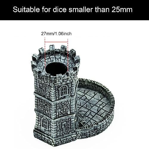 Dice Tower D&D Castle Dice Rolling Tower for Role Playing Games (11.5 Ounce)