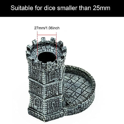 Dice Tower D&D Castle Dice Rolling Tower for Role Playing Games (11.5 Ounce)