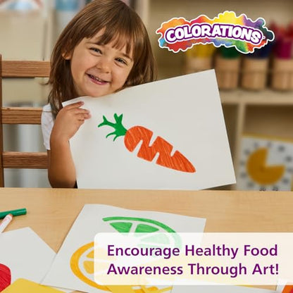 Fruit & Vegetable Shapes Stencils for Kids (12 Count)