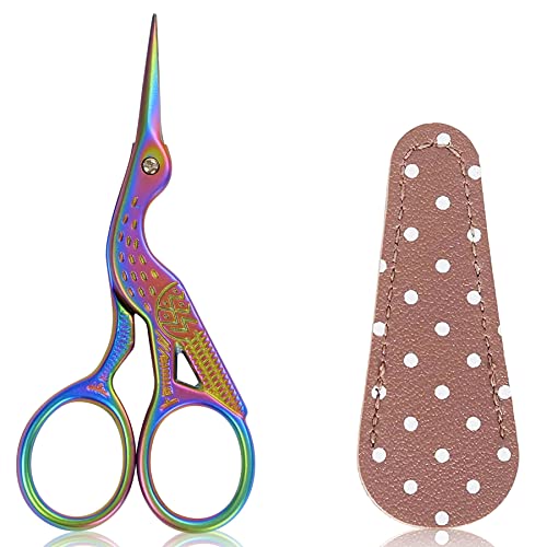 3.6inch Mini Scissor Bird Crane Embroidery Scissors Stainless Steel (2 Count)