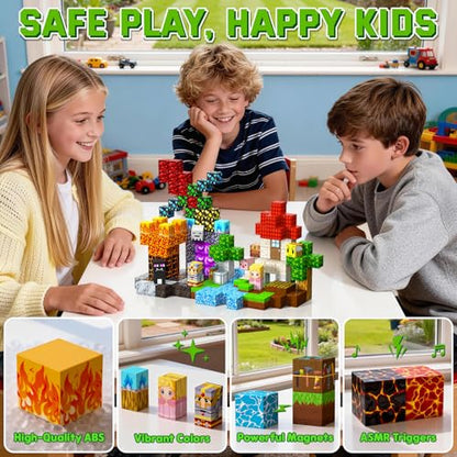 208PCS Magnetic Blocks (208 Count)